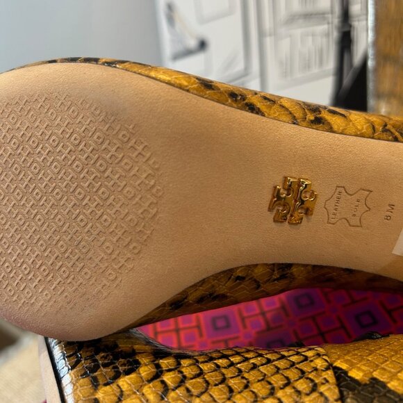 Tory Burch Vienna 70mm Stamp Snake Printed Leather/ Grosgrain Bootie NIB - Picture 8 of 10